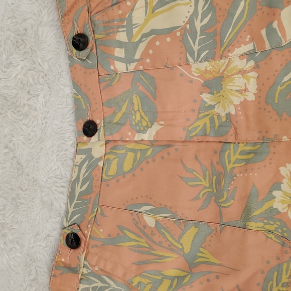 Cynthia Rowley Tropical Floral Retro Print Lyocell Shorts 10 - Picture 2 of 8